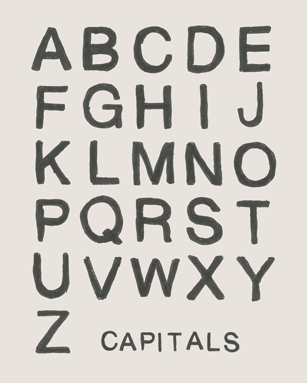 Uppercase letterset animated to the rhythm of a heartbeat