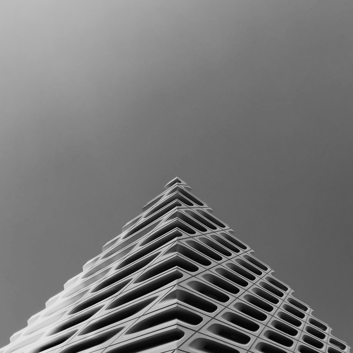 The Broad Museum in Los Angeles, photographed by @wheeleyum